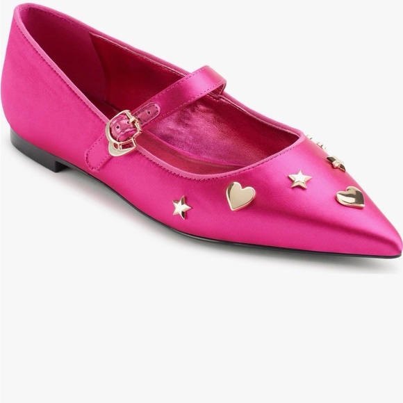 Karl Lagerfel Pink Flats with charms - Picture 3 of 5